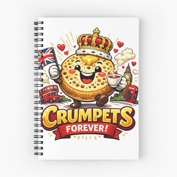 Item preview, Crumpets Forever Funny British Design – Cute UK Food & Tea Humour Illustration designed and sold by GarnerSupplyCo.