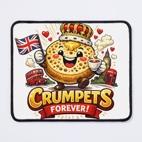 Item preview, Crumpets Forever Funny British Design – Cute UK Food & Tea Humour Illustration designed and sold by GarnerSupplyCo.
