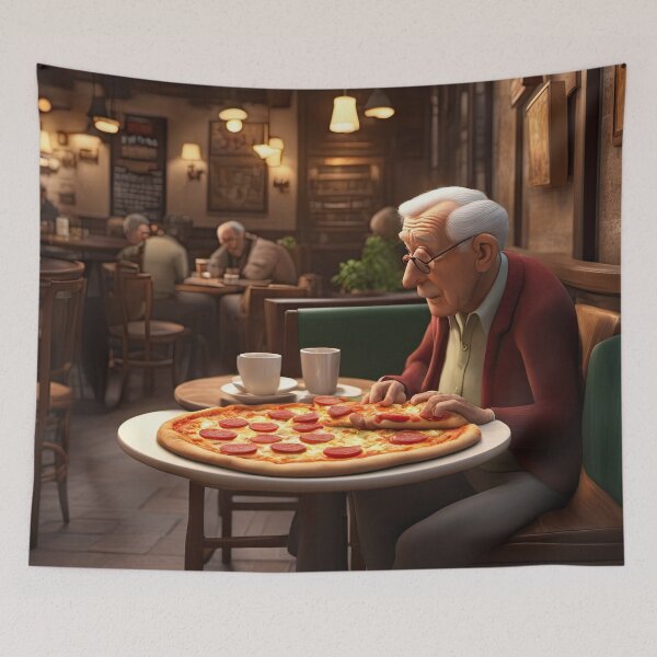 Item preview, Old Man taking time out for a Pizza designed and sold by Colin Bentham.
