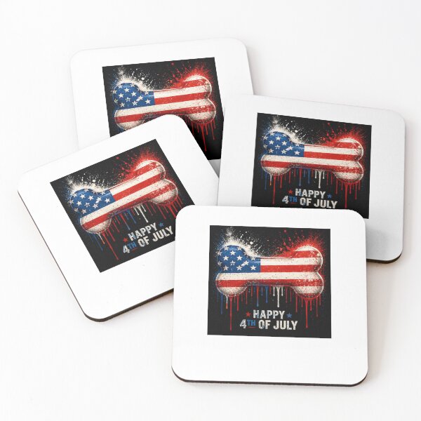 Item preview, Patriotic Dog Bone American Flag 4th of July Sticker USA Independence Day Design designed and sold by PoojaArtLab.