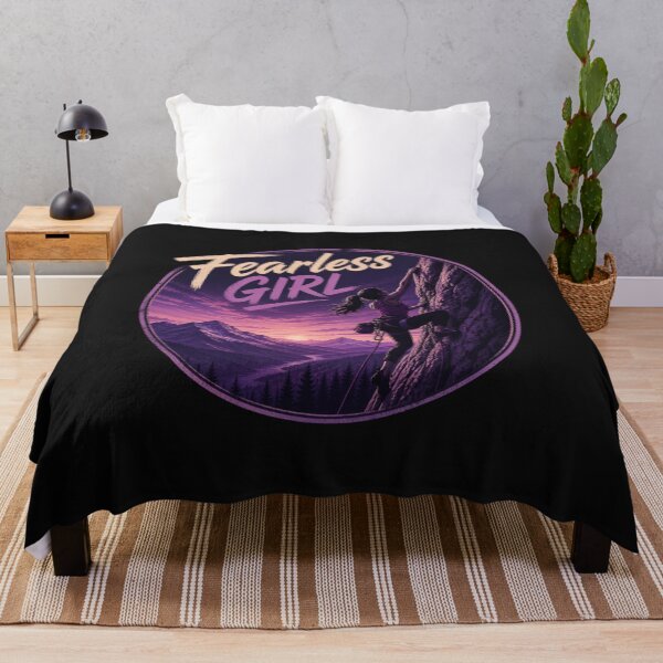 Item preview, Fearless Girl – Empowering Rock Climber Sunset Adventure Design designed and sold by EichStore.