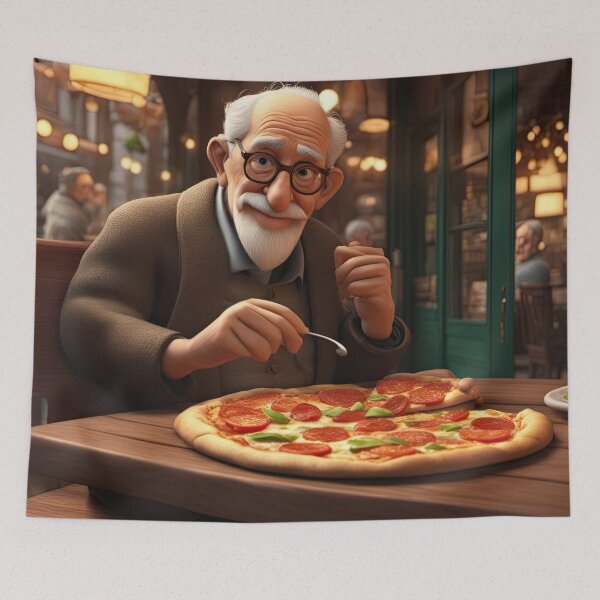 Item preview, Old Man taking time out for a Pizza designed and sold by Colin Bentham.