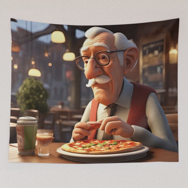 Item preview, Old Man taking time out for a Pizza designed and sold by Colin Bentham.