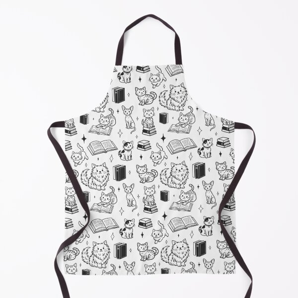 Item preview, Cute Cats and Books Doodle Seamless Pattern for Book Lovers designed and sold by WildLakePatterns.
