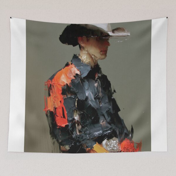 Item preview, Abstract Cowboy Portrait with Hat designed and sold by lautir.