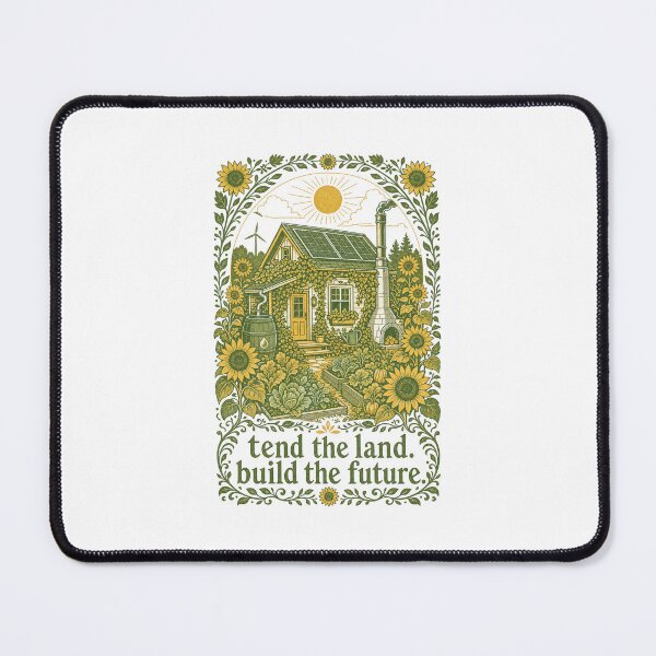 Item preview, Tend The Land Build The Future | Solarpunk Eco Living Design designed and sold by KAYJAY DESIGNS.