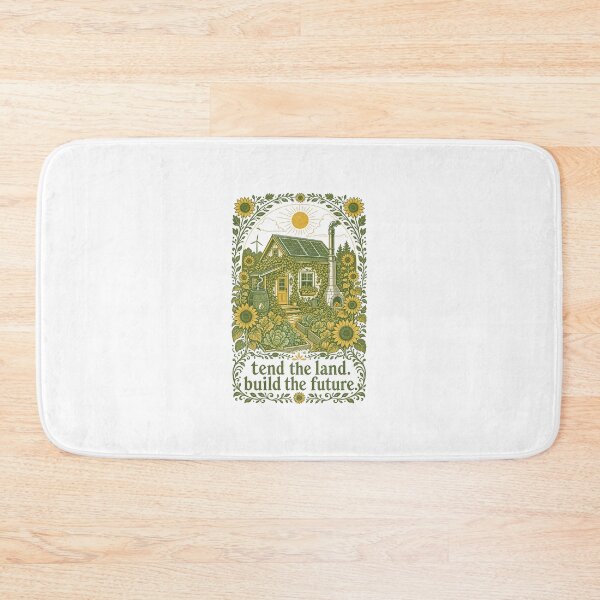 Item preview, Tend The Land Build The Future | Solarpunk Eco Living Design designed and sold by KAYJAY DESIGNS.