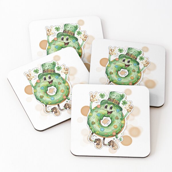 Item preview, St Patricks Donut Green Irish Hat Cute Shamrock Dessert Design designed and sold by iamKRUK.