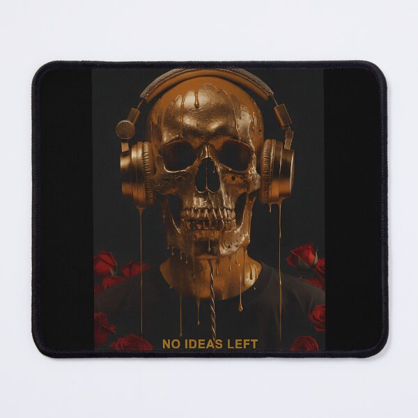 Item preview, Music Producer Skull Headphones, No Ideas Left, DJ Producer Design designed and sold by Mono.fi Studios.