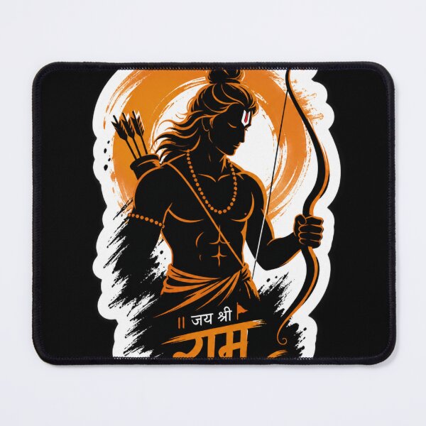 Item preview, Jai Shri Ram Minimal Warrior Silhouette – Spiritual Aesthetic Sticker designed and sold by Ashutoshwarade.