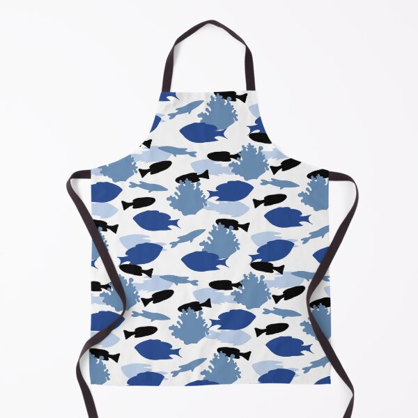 Item preview, Blue and Black Coral Reef Fish Pattern designed and sold by MyTutina.