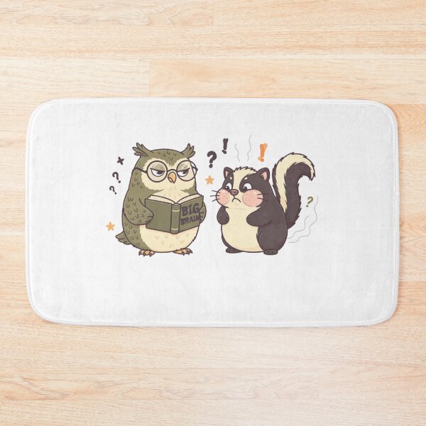 Item preview, Owl And Skunk Reading Pocket Creatures Cute Animal designed and sold by Panom Suavichien.