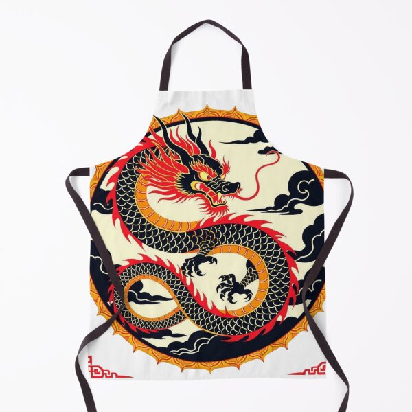 Item preview, Zhulong Dragon – Chinese Mythology Red & Gold designed and sold by Black Infinite Worlds.