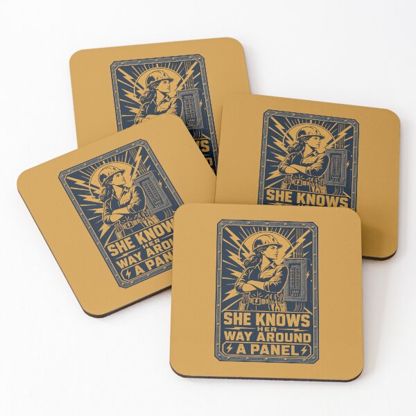 Item preview, She Knows Her Way Around a Panel | Female Electrician Shirt | Women in Trades designed and sold by KAYJAY DESIGNS.