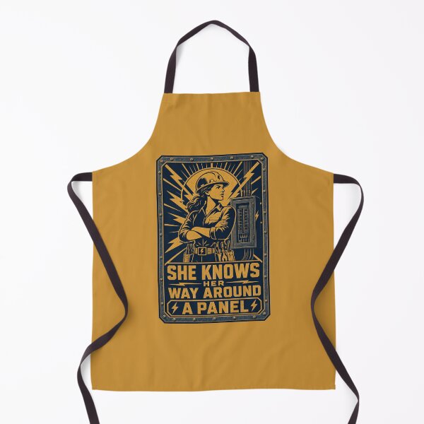 Item preview, She Knows Her Way Around a Panel | Female Electrician Shirt | Women in Trades designed and sold by KAYJAY DESIGNS.