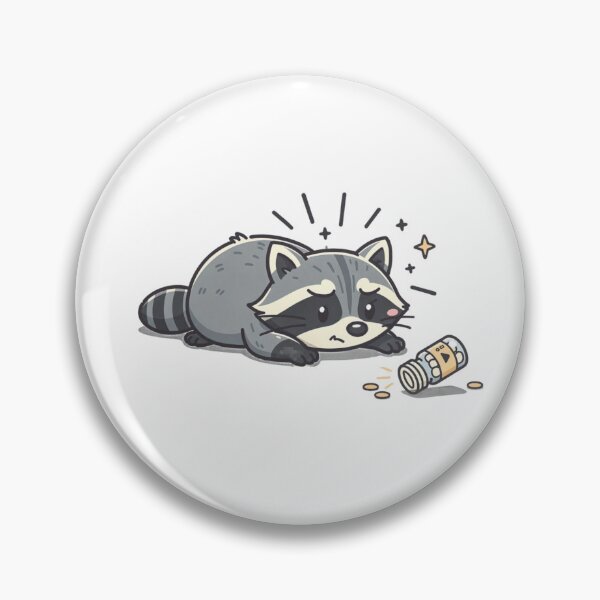 Item preview, Exhausted Raccoon Pocket Creatures Funny Animal  designed and sold by Panom Suavichien.