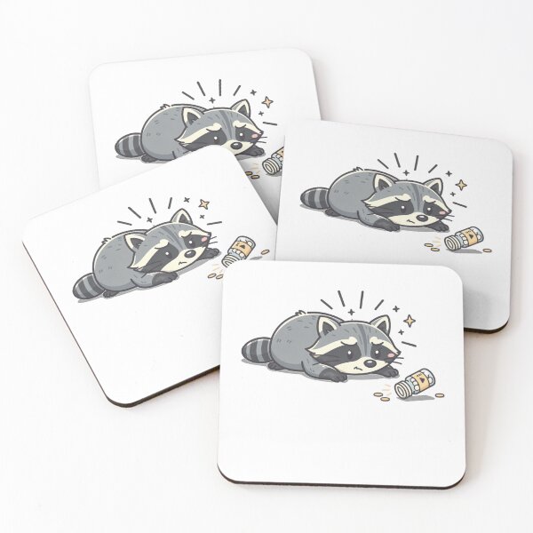 Item preview, Exhausted Raccoon Pocket Creatures Funny Animal  designed and sold by Panom Suavichien.
