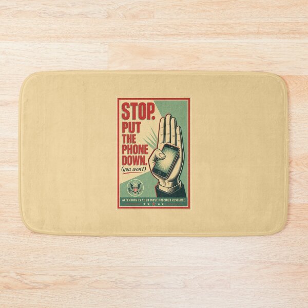 Item preview, Put The Phone Down Vintage Poster | Anti Social Media Humor Design designed and sold by KAYJAY DESIGNS.