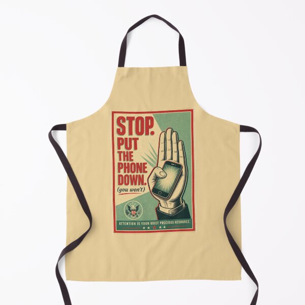 Item preview, Put The Phone Down Vintage Poster | Anti Social Media Humor Design designed and sold by KAYJAY DESIGNS.