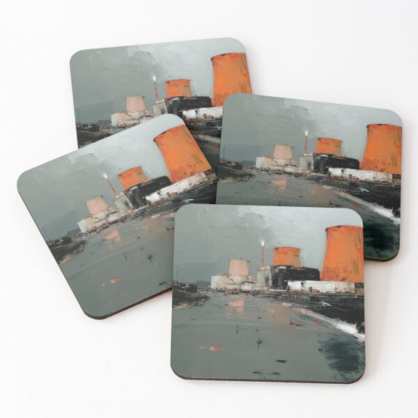 Item preview, Industrial Landscape with Cooling Towers designed and sold by lautir.