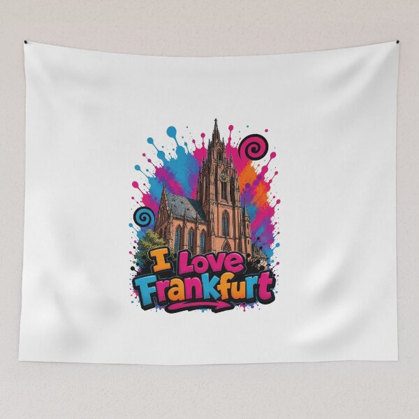 Item preview, Frankfurt Cathedral (Kaiserdom) – Colorful Graffiti T-Shirt Design Germany Landmark designed and sold by Earth Celebration Designs.
