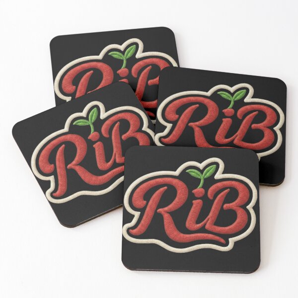 Item preview, Cherry Varsity RiB Embroidered Style Script Logo designed and sold by Rib-Brand.