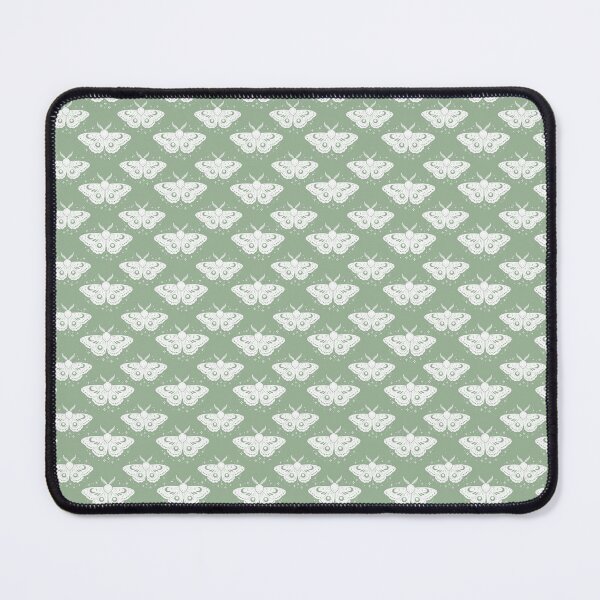 Item preview, Witchy Moth Seamless Pattern with Sparkles | Celestial Gothic Aesthetic in Sage Green designed and sold by WildLakePatterns.