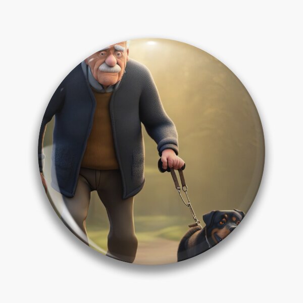 Item preview, Old Man dog walking designed and sold by Colin Bentham.