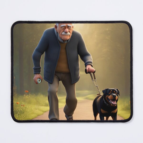 Item preview, Old Man dog walking designed and sold by Colin Bentham.