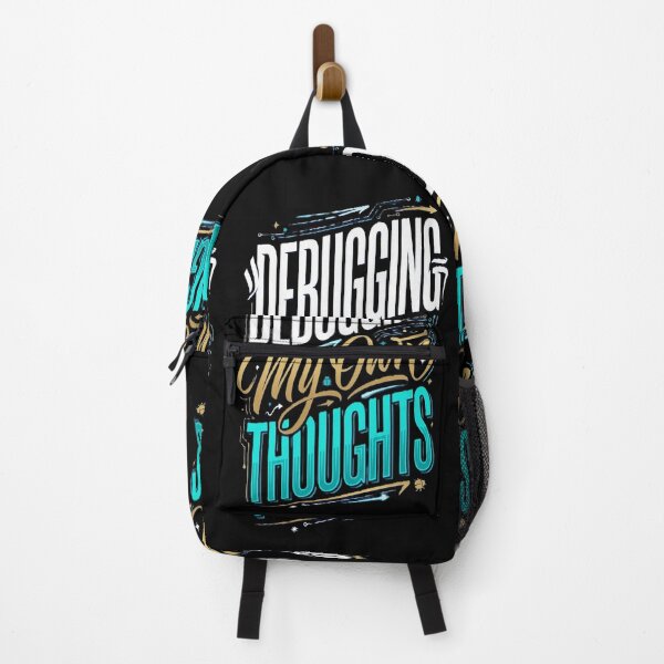 Item preview, Debugging My Own Thoughts Typography Design – Modern Aesthetic Text Art for Stickers, T-Shirts & Posters designed and sold by Prism-Bubble.