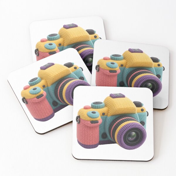 Item preview, Cute Colorful Crochet Camera designed and sold by Thornvale.