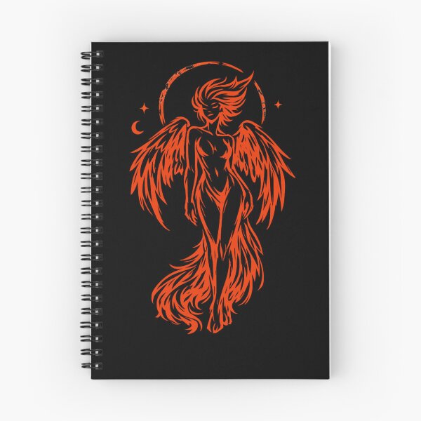 Item preview, Abstract Phoenix Woman Shirt – Minimalist Fire Goddess Line Art – Burnt Orange Mythical Bird Design – Celestial Halo Streetwear designed and sold by JonelCrafts.