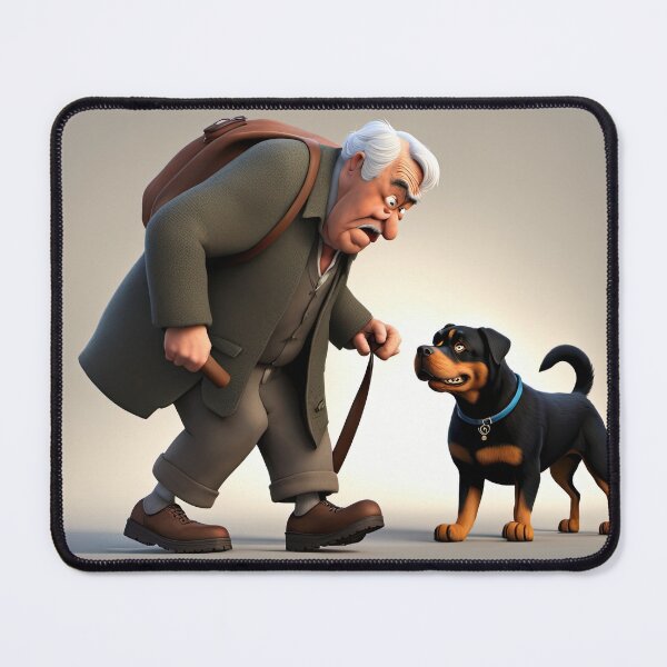 Item preview, Old Man dog walking designed and sold by Colin Bentham.