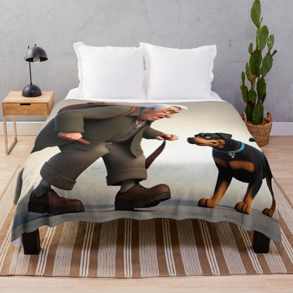 Item preview, Old Man dog walking designed and sold by Colin Bentham.