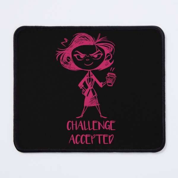 Item preview, Challenge Accepted – Confident Coffee Woman | Motivational Illustration designed and sold by FMproject.