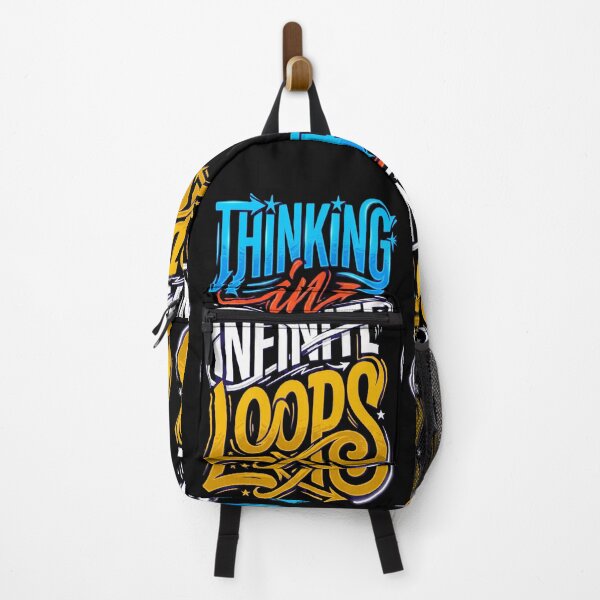 Item preview, Thinking in Infinite Loops Typography Design – Modern Aesthetic Text Art for Stickers, T-Shirts & Posters designed and sold by Prism-Bubble.
