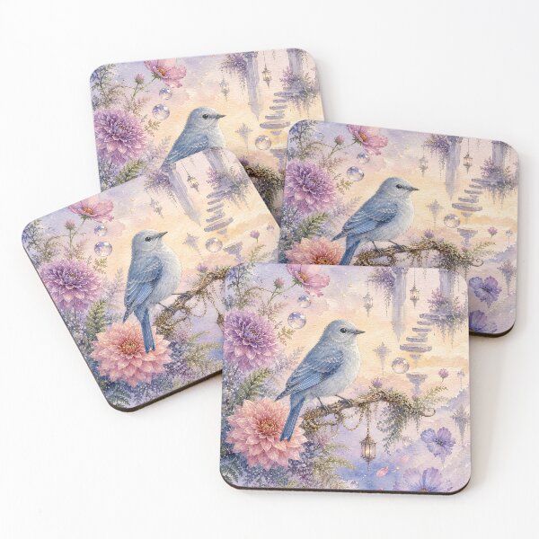 Item preview, Dreamscape Blue Tanager in Floating Garden Watercolor designed and sold by mia-miranda.