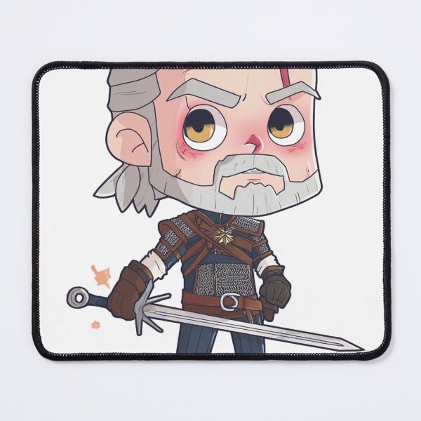 Item preview, Chibi Geralt of Rivia – Cute White Wolf Fan Art designed and sold by MyChibiArts.