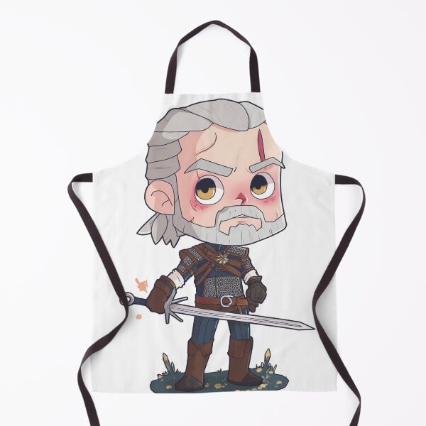 Item preview, Chibi Geralt of Rivia – Cute White Wolf Fan Art designed and sold by MyChibiArts.