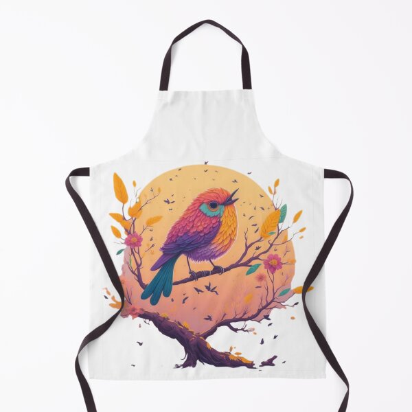 Item preview, Colorful bird on a branch – Artistic illustration with spring vibes | Explosion of color, nature art, wall decor & digital art print designed and sold by CoolContent Factory.