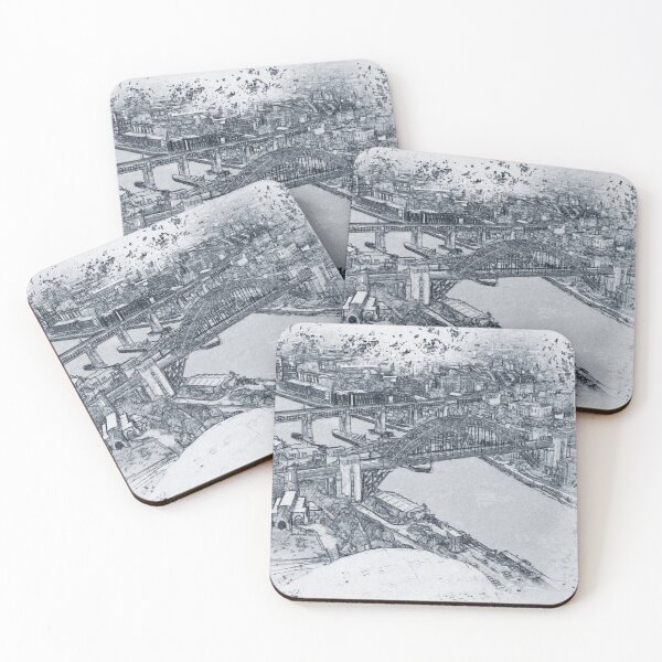 Item preview, Newcastle Tyne Bridge Sketch: Iconic Quayside Cityscape Art designed and sold by ArtworkNorth.