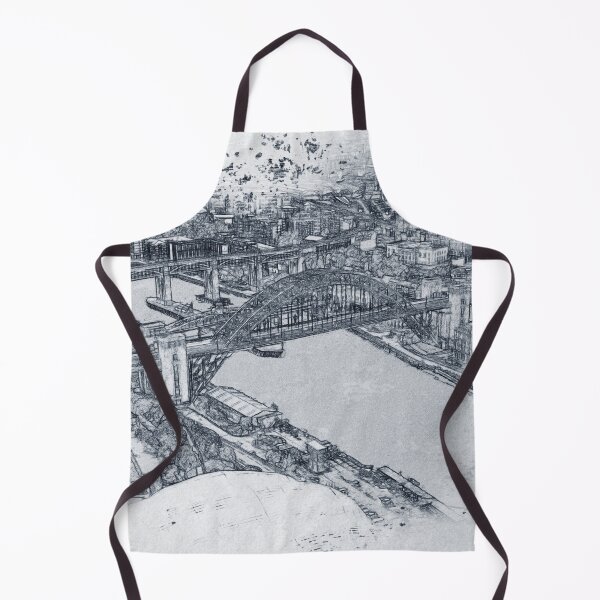 Item preview, Newcastle Tyne Bridge Sketch: Iconic Quayside Cityscape Art designed and sold by ArtworkNorth.