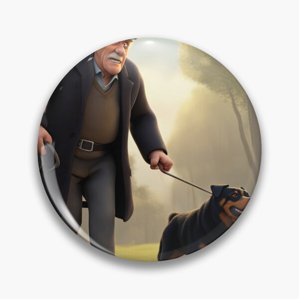 Item preview, Old Man dog walking designed and sold by Colin Bentham.
