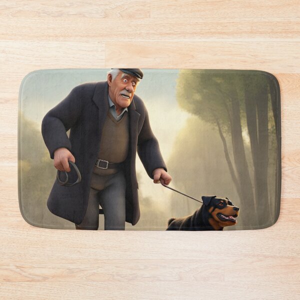 Item preview, Old Man dog walking designed and sold by Colin Bentham.