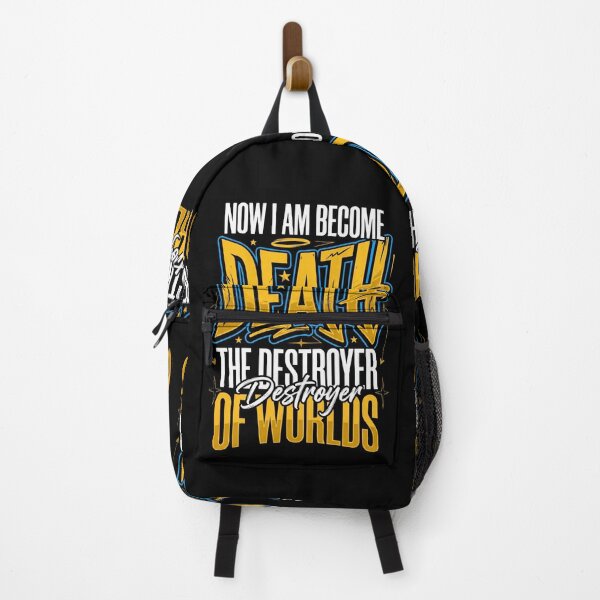 Item preview, Now I am Become Death, The Destroyer of World Typography Design – Modern Aesthetic Text Art for Stickers, T-Shirts & Posters designed and sold by Prism-Bubble.