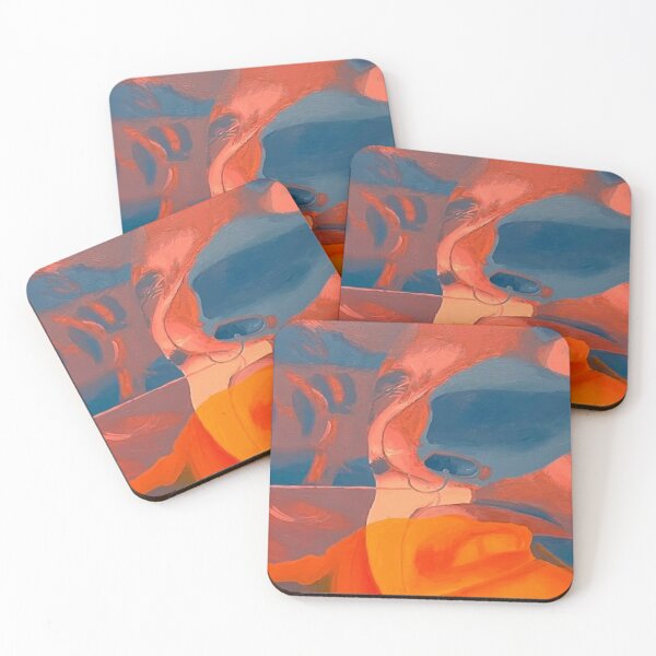 Item preview, Surreal panoramic orange and blue party portrait designed and sold by pencilIDK.