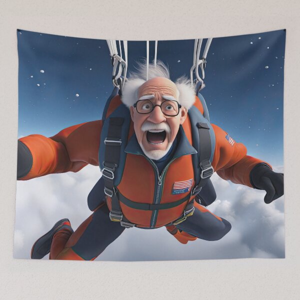 Item preview, Old Man skydiving designed and sold by Colin Bentham.
