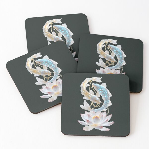 Item preview, Silk & Stone - Eternal Balance: Porcelain Koi & Sacred Lotus Fusion High-End 3D_ Edition_02 designed and sold by Shift-Bloom.