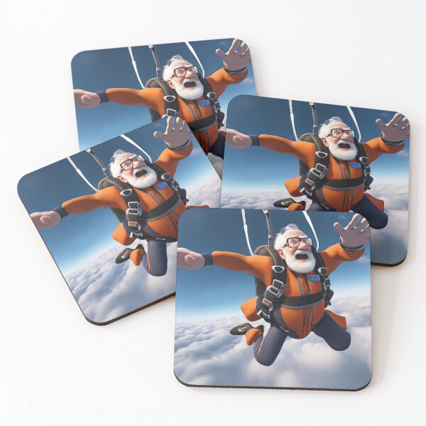 Item preview, Old Man skydiving designed and sold by Colin Bentham.