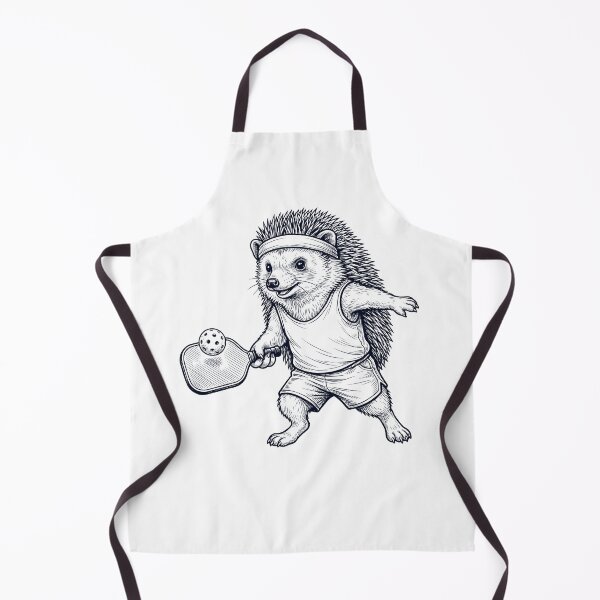 Item preview, Vintage Hedgehog Playing Pickleball Player Animal Lover designed and sold by DoodleTortle.